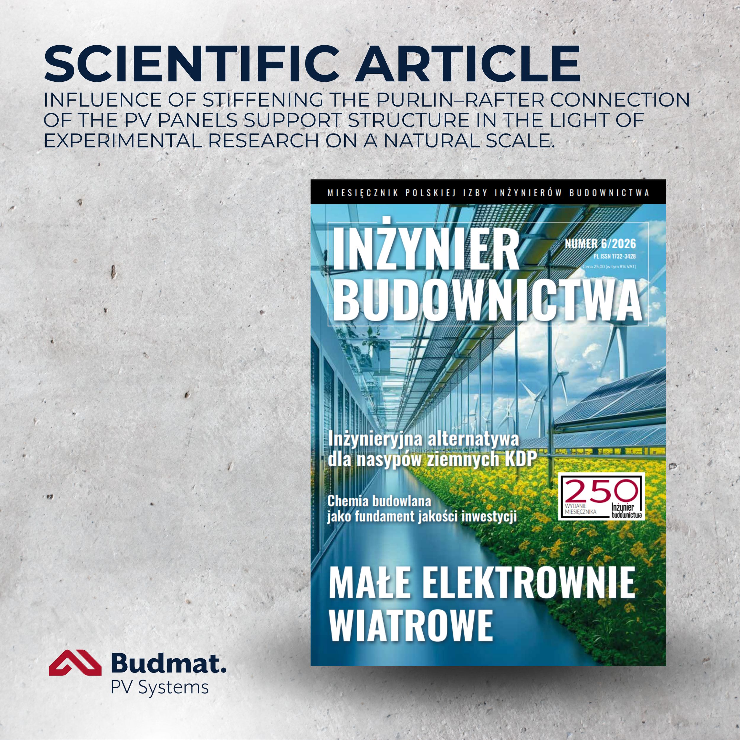 Budmat PV Systems w miesięczniku „Inżynier Budownictwa”