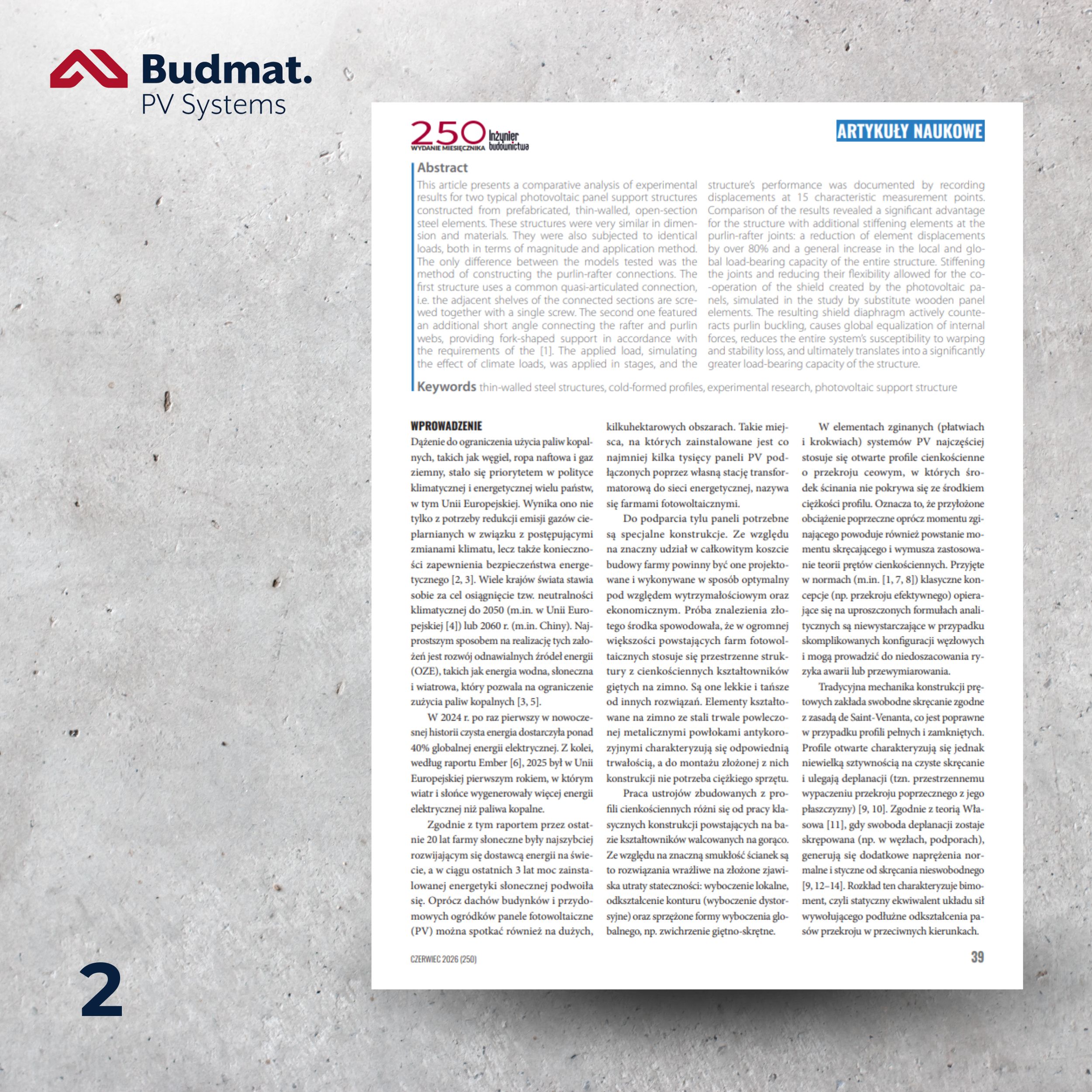 Budmat PV Systems w miesięczniku „Inżynier Budownictwa”