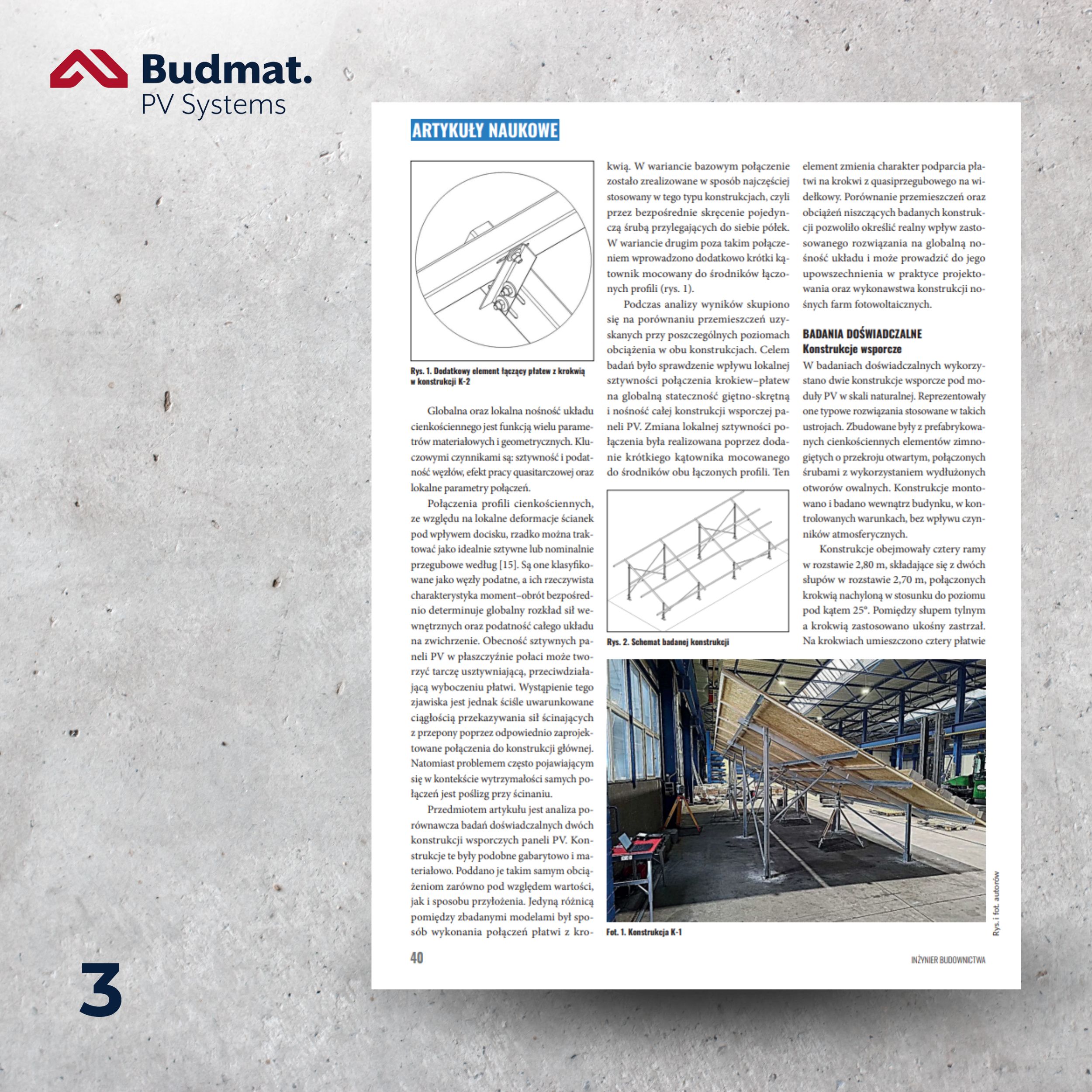 Budmat PV Systems w miesięczniku „Inżynier Budownictwa”